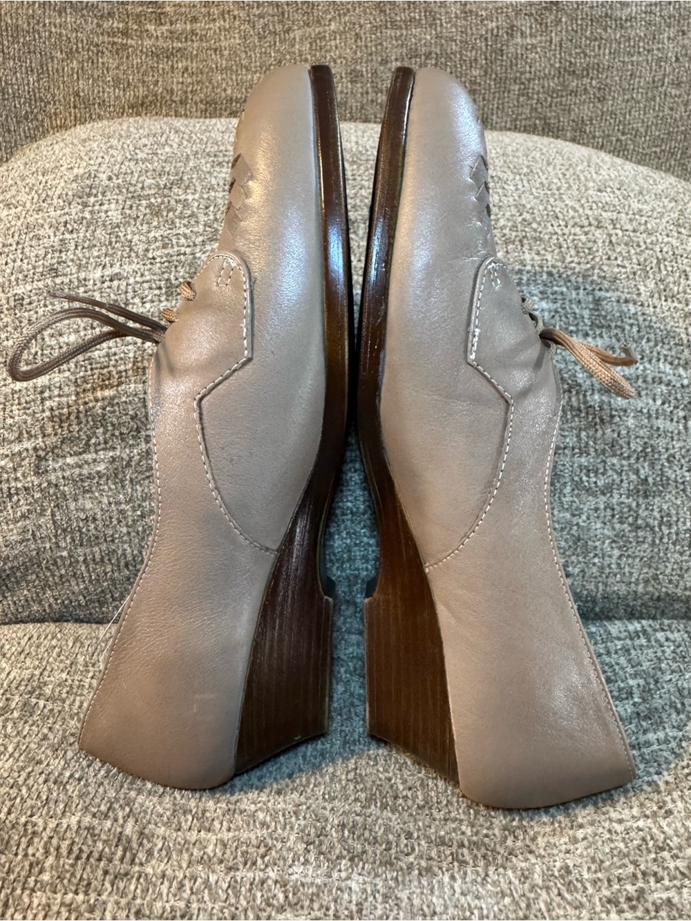 Vintage Penaljo Leather Fine Art of Comfort lace-up oxford flats #24260 Size 5M - Picture 4 of 11